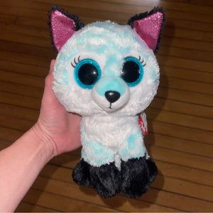 🐻🐻 NEW 2022 TY Beanie Boos ATLAS the Fox (Glitter Eyes) (Medium Sz 9 inch) NWT
